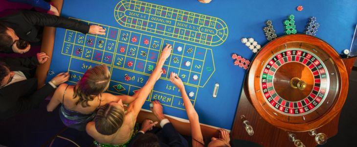 a casino betting table